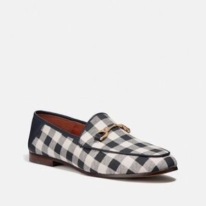Coach Haley Loafers With Gingham Print Size 6
